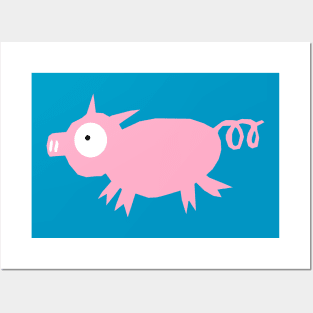 Pink Pig Posters and Art